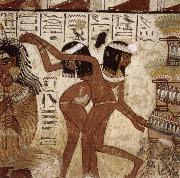 unknow artist Banquet Scent,from th Tomb of Nebamun oil painting on canvas